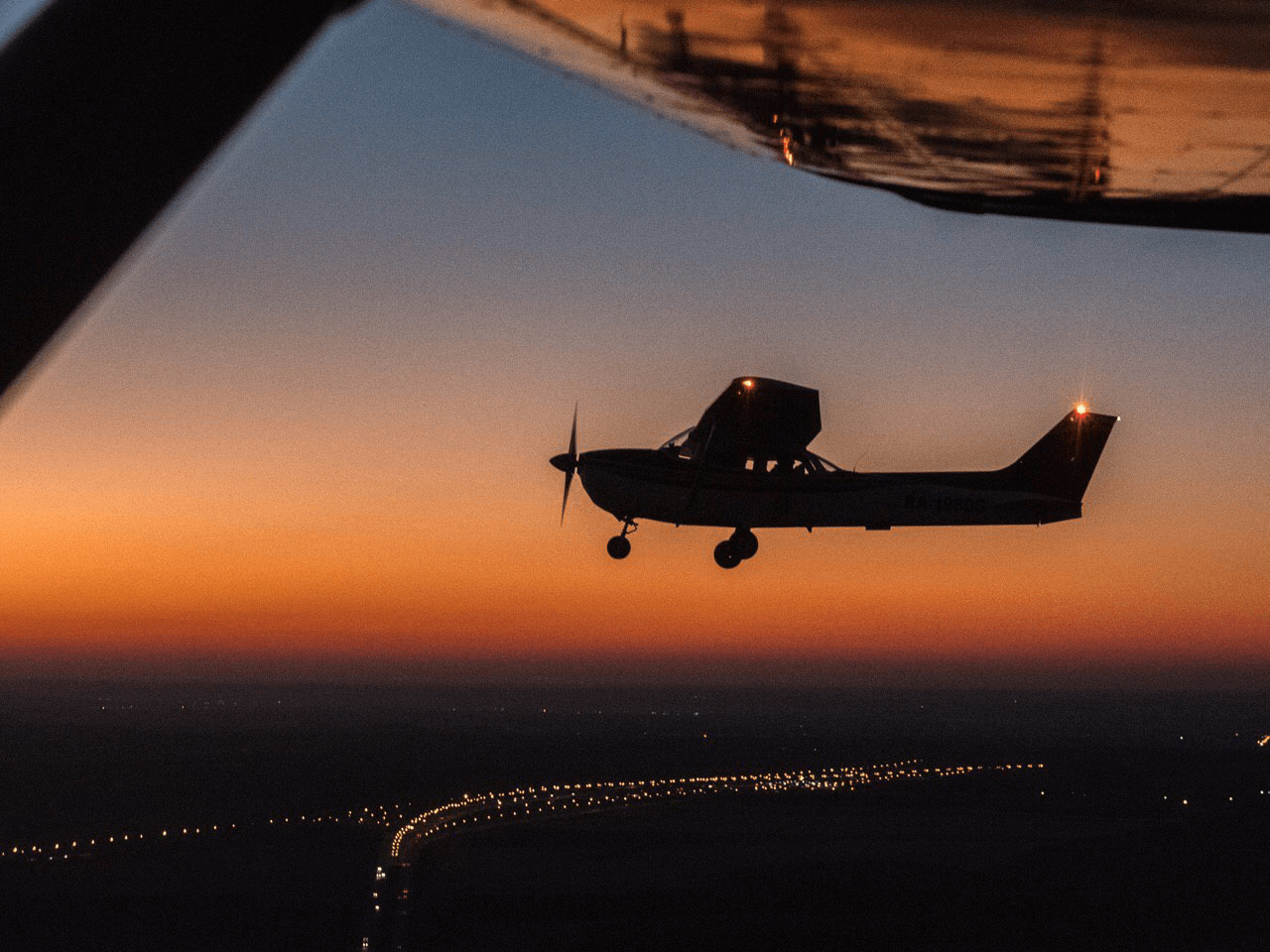  Полёты в темное время суток на самолётах Cessna-172, 20 мин, Мячково